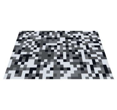 Gepixeld grijs patroon vinyl tapijt geometrisch - TenStickers