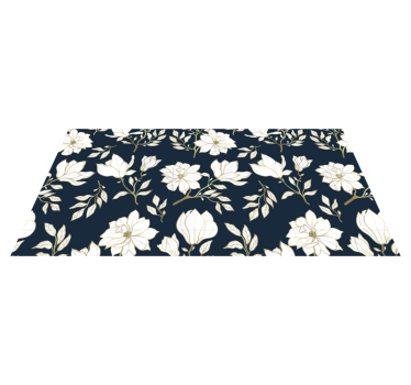 Elegante magnoliabloemen vinyl tapijt woonkamer - TenStickers