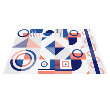 Moderne vormen vinyl tapijt geometrisch - TenStickers