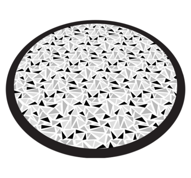 Zwarte en grijze driehoeken vinyl tapijt geometrisch - TenStickers