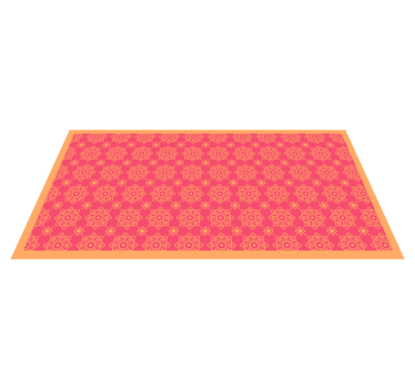 Verfijnde roze tegels vinyl tapijt woonkamer - TenStickers