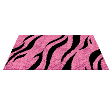 Vinyl vloerkleed met dierenprint Roze tijgerhuid - TenStickers