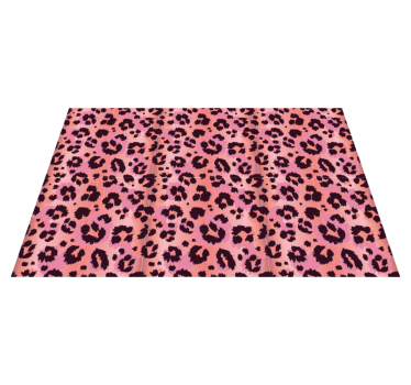 Vinyl vloerkleed met dierenprint Roze luipaard - TenStickers