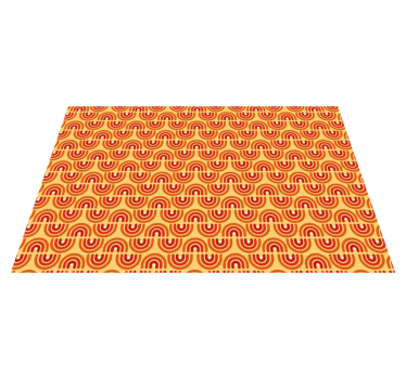 Kleurrijk golfpatroon vinyl tapijt geometrisch - TenStickers