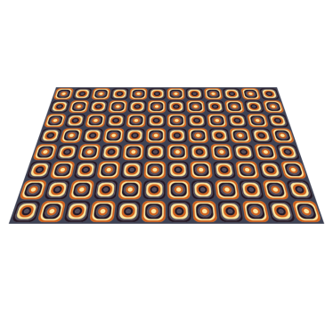 Retro cirkelpatroon vinyl tapijt woonkamer - TenStickers