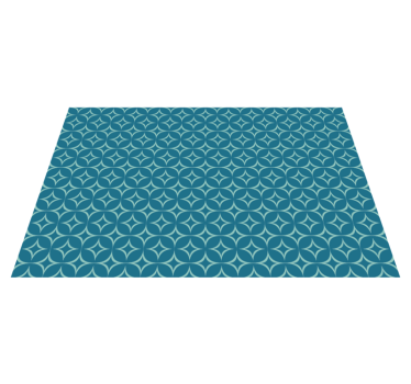 Cirkelvormig patroon mat vinyl tapijt geometrisch - TenStickers