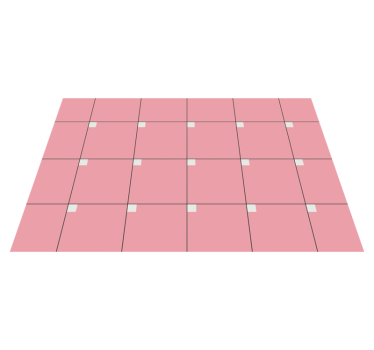 Roze vierkanten vinyl tapijt woonkamer - TenStickers