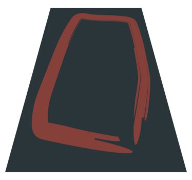 Strakke abstracte vorm vinyl tapijt woonkamer - TenStickers