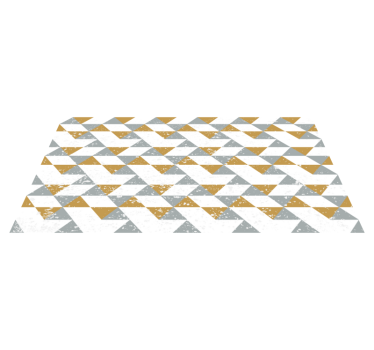 Diagonaal driehoekpatroon vinyl tapijt geometrisch - TenStickers