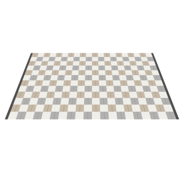 Schaakprint vinyl tapijt geometrisch - TenStickers
