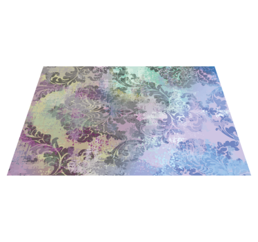 Bohemien artistiek ontwerp vinyl tapijt bloemen en planten - TenStickers