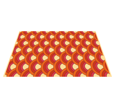 Levendige golfmotieven vinyl tapijt geometrisch - TenStickers
