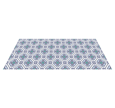 Betegeld medaillonontwerp vinyl tapijt woonkamer - TenStickers