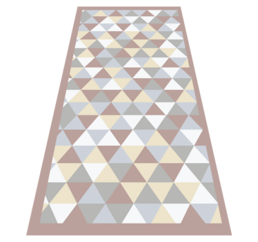 Driehoekig kleurenpalet vinyl tapijt geometrisch - TenStickers