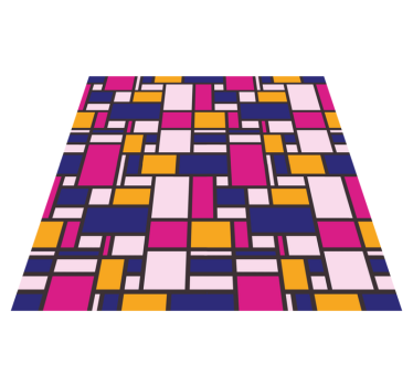Vinyl tapijt geometrisch kleurrijke blokken - TenStickers