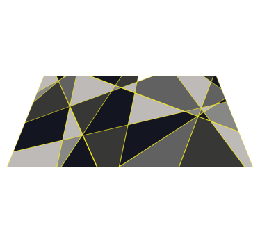Grijze driehoekige lijnen vinyl tapijt geometrisch - TenStickers