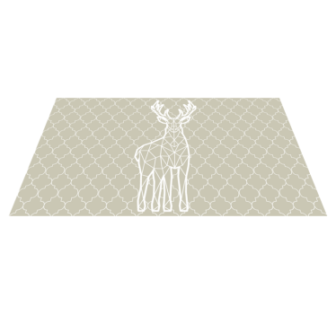 Geometrisch hertensilhouet vinyl tapijt woonkamer - TenStickers