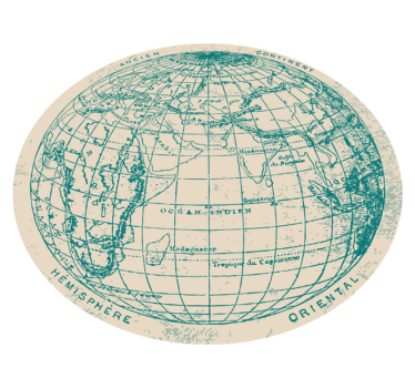 Geografisch wereldbolontwerp vinyl tapijt wereldkaart - TenStickers