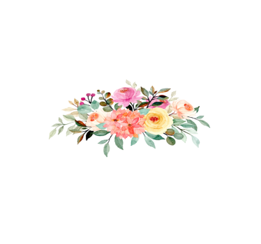 Vinyl tapijt Getekende bloemen met verf - TenStickers