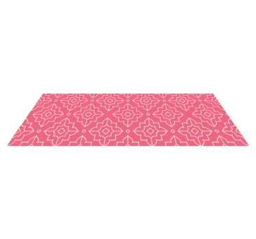 Roze traliemotief vinyl tapijt geometrisch - TenStickers