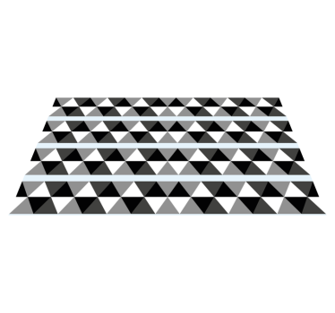 Grijs driehoekpatroon vinyl tapijt geometrisch - TenStickers