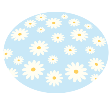 Madeliefje bloemenembleem vinyl tapijt woonkamer - TenStickers