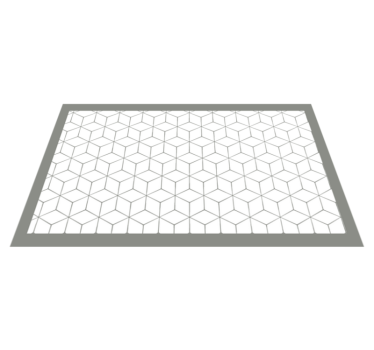 Hexagonale lay-out vinyl tapijt geometrisch - TenStickers