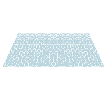 Witte en grijze elementen vinyl tapijt geometrisch - TenStickers