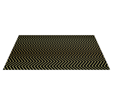 Chevron gouden motief vinyl tapijt geometrisch - TenStickers
