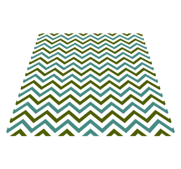 Chevron delight vinyl tapijt geometrisch - TenStickers