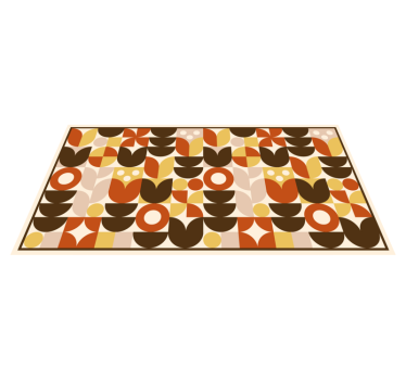 Patroon met gedurfde vormen vinyl tapijt geometrisch - TenStickers