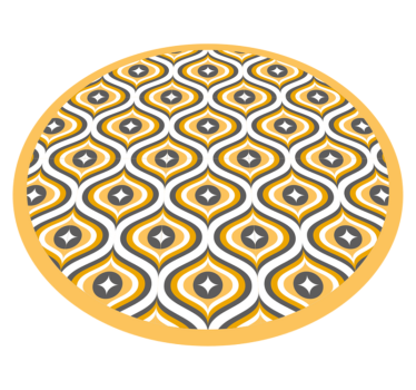 Gebogen juweelpatroon vinyl tapijt geometrisch - TenStickers
