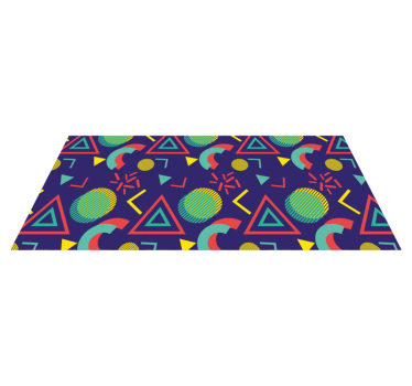 Vinyl tapijt geometrisch levendige motieven - TenStickers