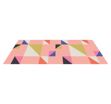 Moderne driehoeken vinyl tapijt geometrisch - TenStickers