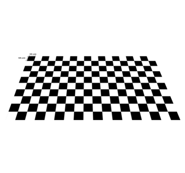 Zwart-wit geruit vinyl tapijt geometrisch - TenStickers