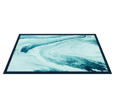 Wervelend aquapatroon vinyl tapijt woonkamer - TenStickers