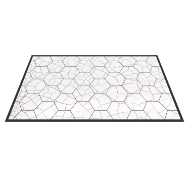 Gebarsten steenpatroon vinyl tapijt geometrisch - TenStickers