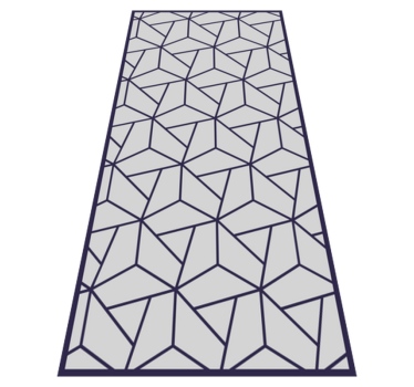 Grijze hoekige patronen vinyl tapijt geometrisch - TenStickers