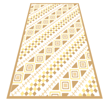 Geel patroon mozaïek vinyl tapijt geometrisch - TenStickers