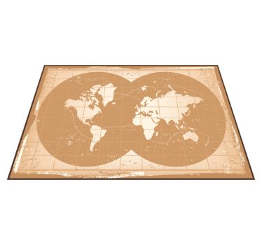 Wereldkaart vinyl tapijt wereldkaart - TenStickers