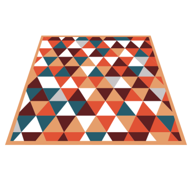 Driehoekig mozaïekpatroon vinyl tapijt geometrisch - TenStickers