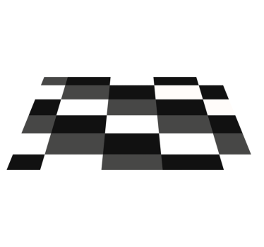 Zwart-witte ruit vinyl tapijt geometrisch - TenStickers