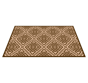 Elegant geometrisch element vinyl tapijt woonkamer - TenStickers