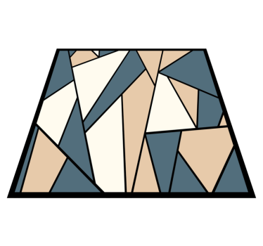 Grijze en beige secties vinyl tapijt geometrisch - TenStickers