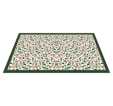 Abstract driehoekpatroon vinyl tapijt geometrisch - TenStickers