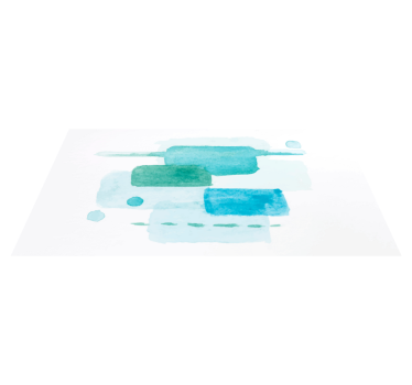 Aquatische kleurblokken vinyl tapijt woonkamer - TenStickers