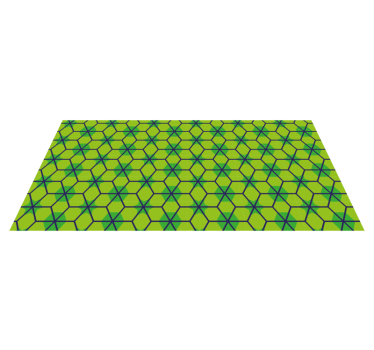Groen hexagonaal patroon vinyl tapijt geometrisch - TenStickers