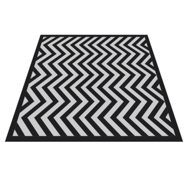 Vinyl tapijt geometrisch zwart en grijs zigzag - TenStickers