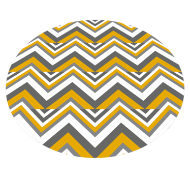 Vinyl tapijt geometrisch chevron grijs en geel - TenStickers