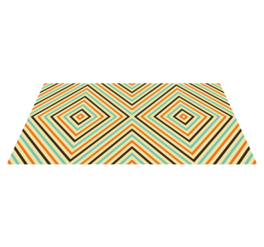 Ruitpatroon strepen vinyl tapijt geometrisch - TenStickers